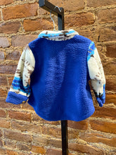 Load image into Gallery viewer, Blue Aztec Fleece Jacket