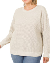Load image into Gallery viewer, Sand Beige Waffle Sweater