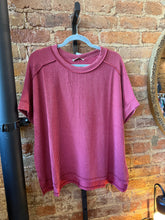 Load image into Gallery viewer, The Burgundy Ribbed Top
