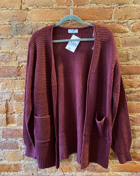 Burgundy Cardigan