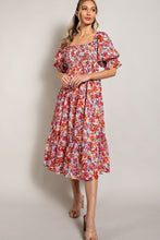 Load image into Gallery viewer, The Floral Delight Midi Dress