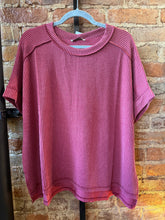 Load image into Gallery viewer, The Burgundy Ribbed Top