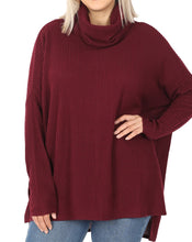 Load image into Gallery viewer, Burgundy Turtleneck