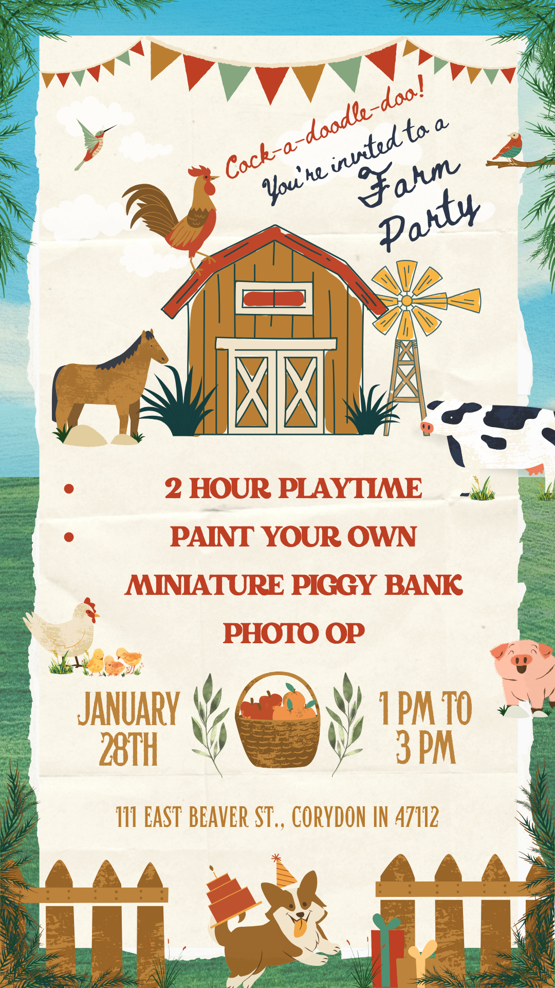 Farm Party January 28th 1-3pm