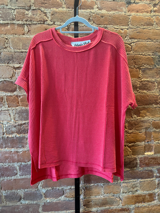 The Ruby Ribbed Top