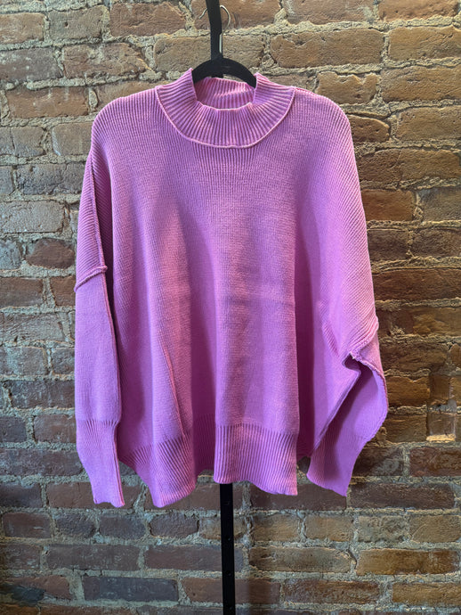 Bubble Gum Mock Sweater