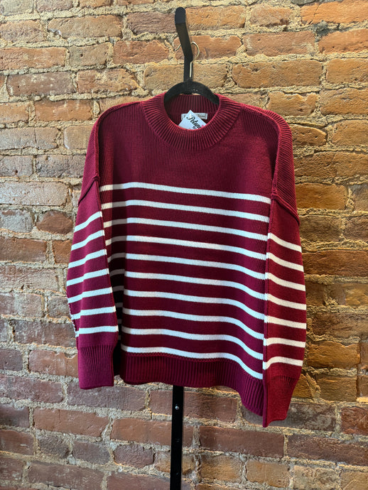 The Crimson Striped Sweater
