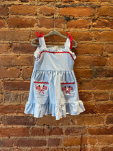 Load image into Gallery viewer, Patriotic Gingham Ruffle Dress