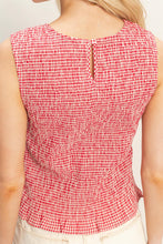 Load image into Gallery viewer, Darlin’ Picnic Top in RED