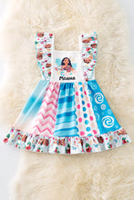 Load image into Gallery viewer, Moana Swirl Ruffle Dress