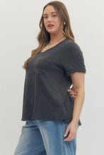 Load image into Gallery viewer, The Pocket RIbbed Top in CHARCOAL