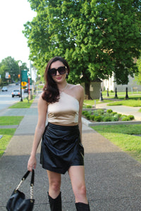 Faux Leather Skirt