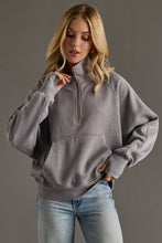 Load image into Gallery viewer, Gray Quarter Zip