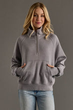 Load image into Gallery viewer, Gray Quarter Zip