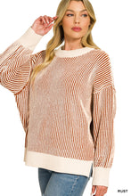 Load image into Gallery viewer, Double Take Sweater in RUST