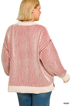 Load image into Gallery viewer, Double Take Sweater in RUBY