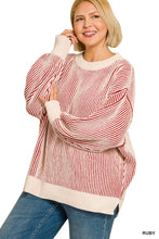 Load image into Gallery viewer, Double Take Sweater in RUBY