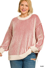 Load image into Gallery viewer, Double Take Sweater in RUBY
