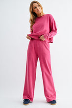 Load image into Gallery viewer, Mineral Wash Cotton Set in Plum Pink