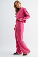 Load image into Gallery viewer, Mineral Wash Cotton Set in Plum Pink