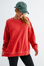 Load image into Gallery viewer, The Stitch-line Sweatshirt in Blushed Brick