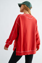 Load image into Gallery viewer, The Stitch-line Sweatshirt in Blushed Brick