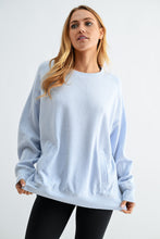 Load image into Gallery viewer, The Stitch-line Sweatshirt in Light Blue