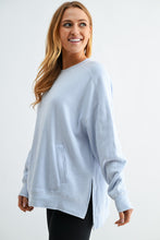 Load image into Gallery viewer, The Stitch-line Sweatshirt in Light Blue