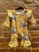 Load image into Gallery viewer, Mustard Floral Ruffle