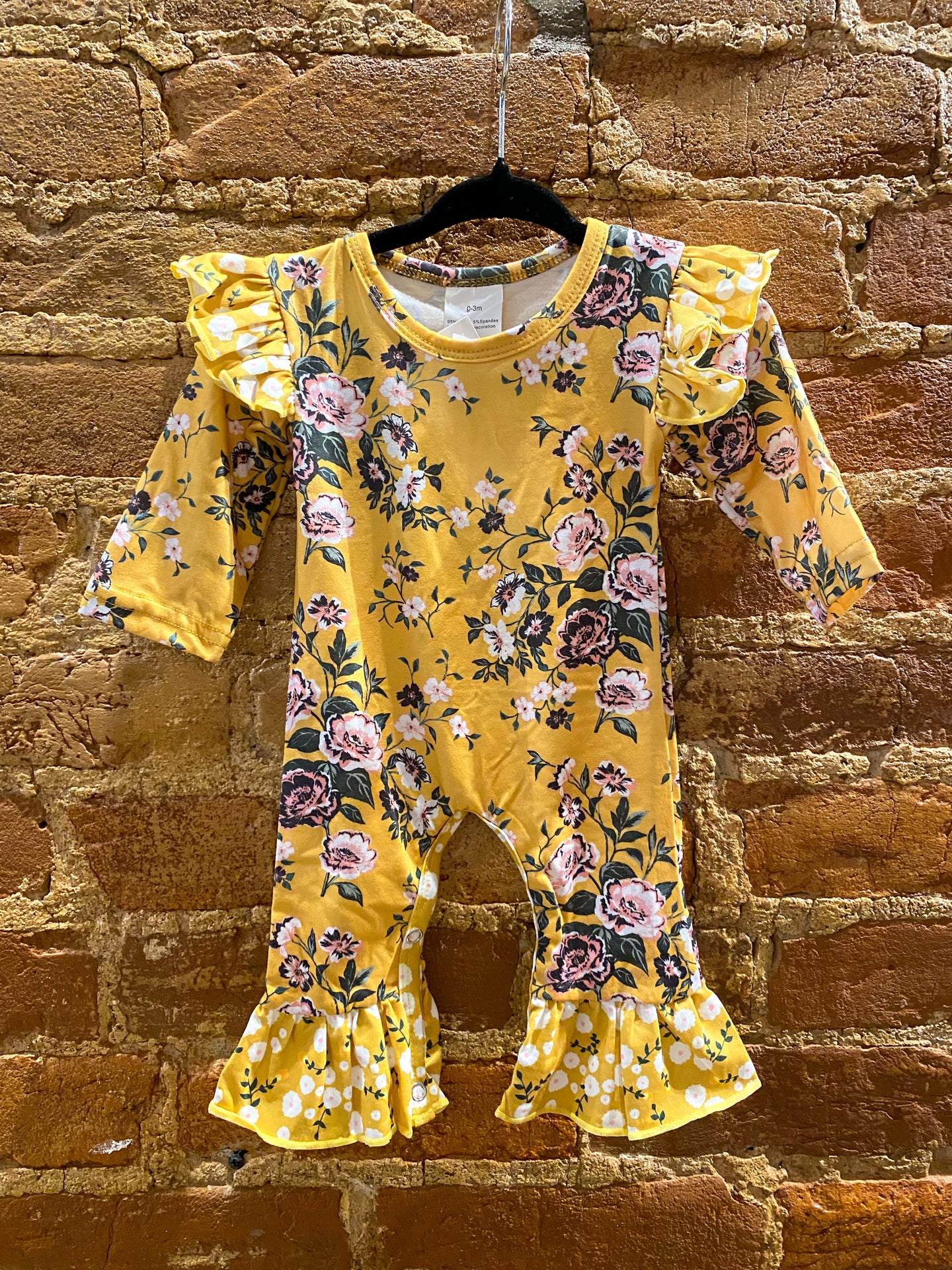 Mustard Floral Ruffle