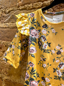 Mustard Floral Ruffle