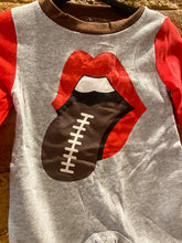 Load image into Gallery viewer, Football Tongue Romper