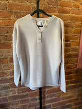 Load image into Gallery viewer, Oatmeal Henley Top