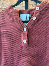 Load image into Gallery viewer, Dark Rust Green Henley Top