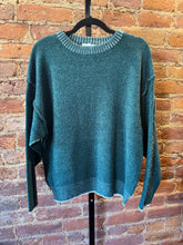 Load image into Gallery viewer, Raw Edged Sweater in Hunter Green