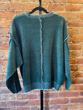 Load image into Gallery viewer, Raw Edged Sweater in Hunter Green