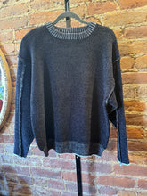 Load image into Gallery viewer, Raw Edged Sweater in Black