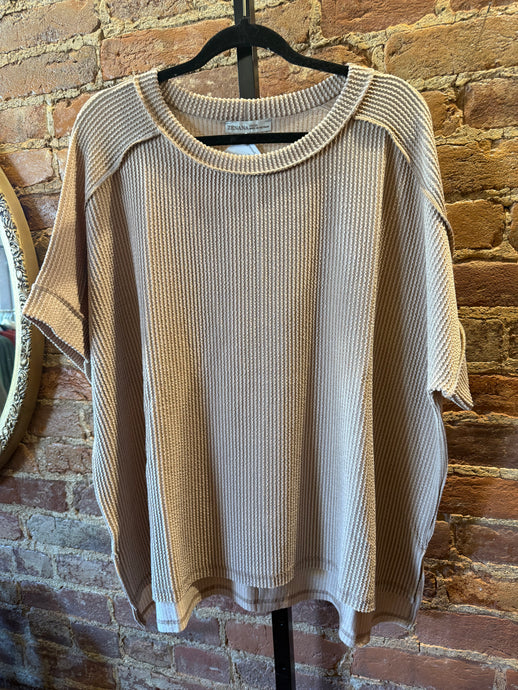 The Mocha Ribbed Top