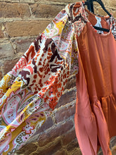 Load image into Gallery viewer, Desert Bloom Patchwork Peplum Top