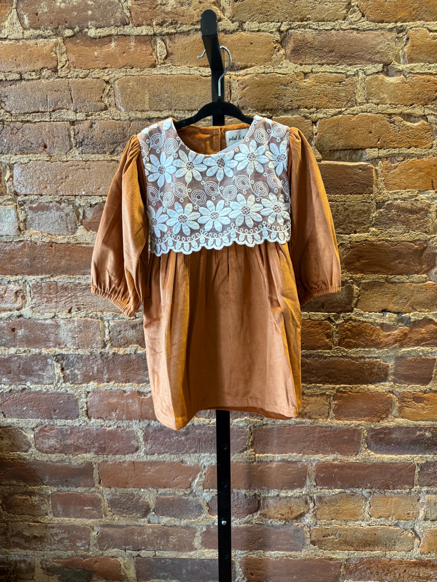 Autumn Blossom Lace Baby Dress