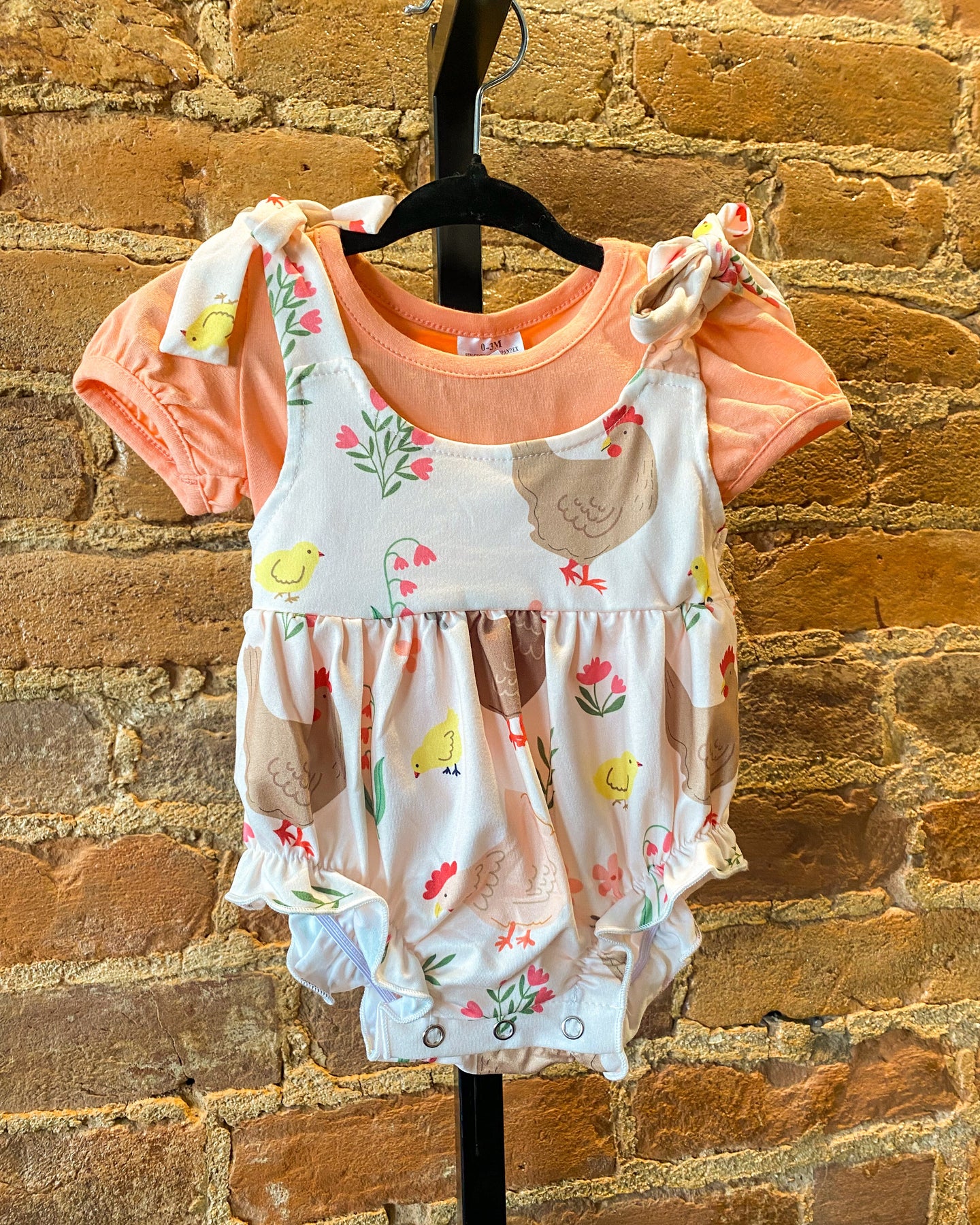 Flowers & Hens Onesie