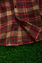 Load image into Gallery viewer, Dark Brown Flannel Hoodie