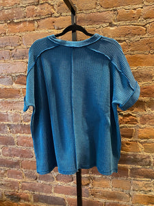 The Teal Ribbed Top