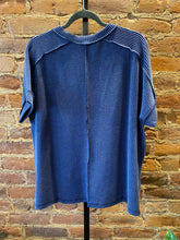 Load image into Gallery viewer, The Navy Ribbed Top