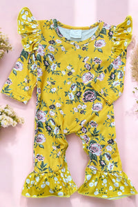 Mustard Floral Ruffle