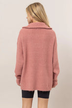 Load image into Gallery viewer, Half-Zip Sweater in Dusty Rose