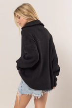 Load image into Gallery viewer, Half-Zip Sweater in Black