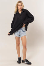 Load image into Gallery viewer, Half-Zip Sweater in Black