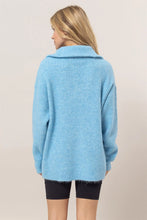 Load image into Gallery viewer, Half-Zip Sweater in Light Blue