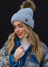 Load image into Gallery viewer, Light Blue Beanie